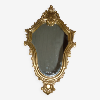 Louis XV style shell mirror in gilded wood 46x27