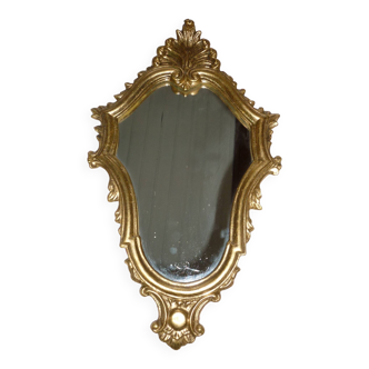 Louis XV style shell mirror in gilded wood 46x27