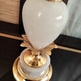 Alabaster and gilded brass lamp