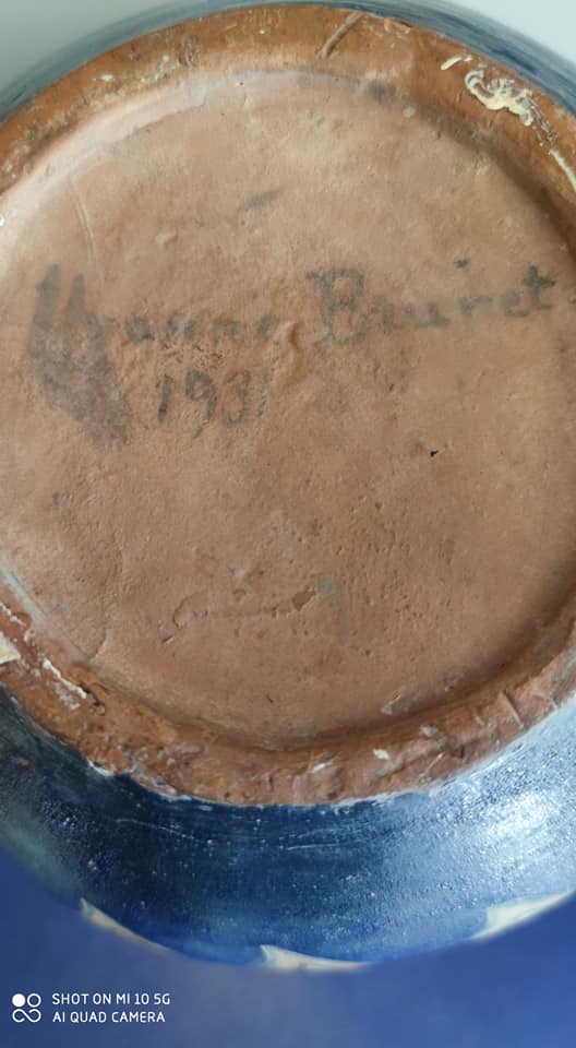 Ceramic vase by Yvonne Brunet in 1931