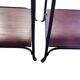 Paire de tables de chevet en fer forgé et bois