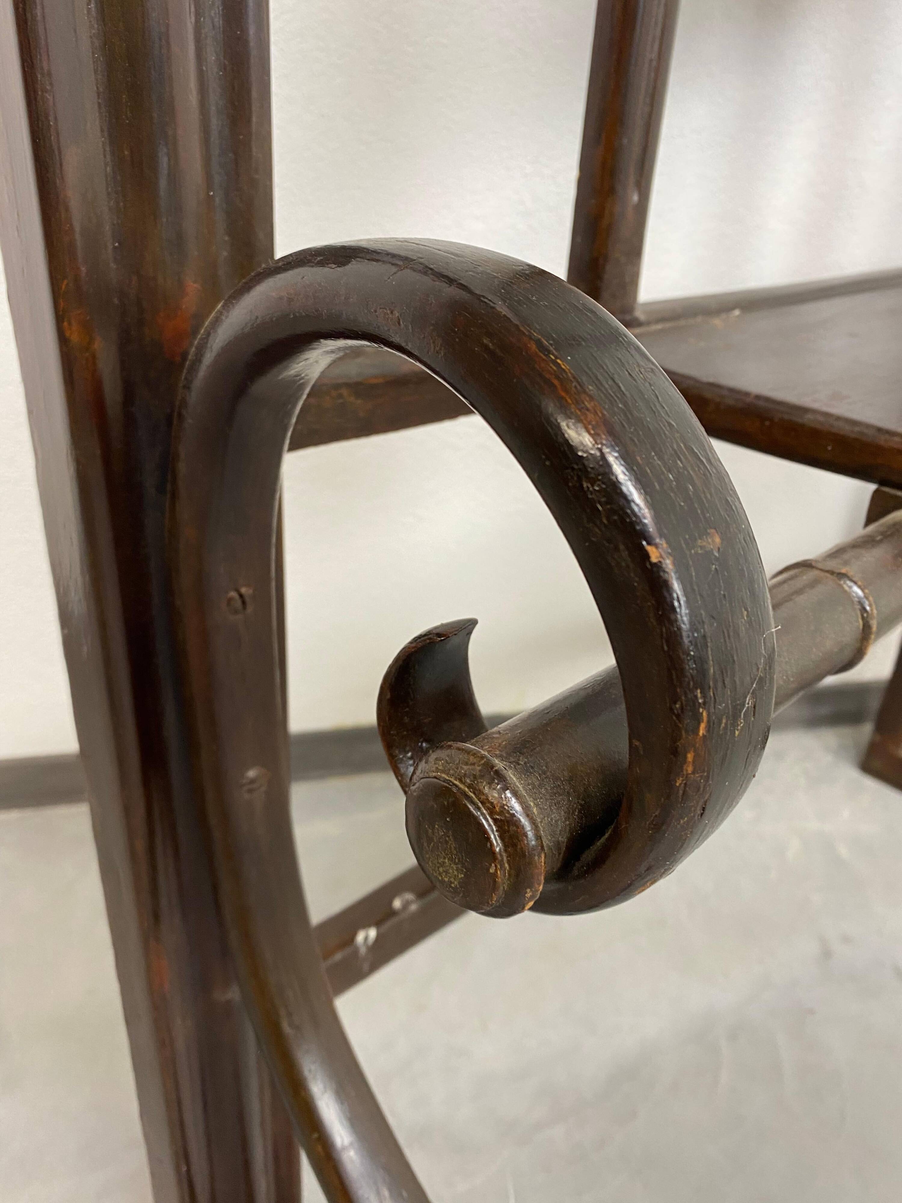 Curved wooden coat rack no. 1082 by J&J Kohn