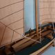Wooden boat model sailboat