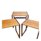 Set of 3 English nesting tables by the brand Gplan from the 1970s in