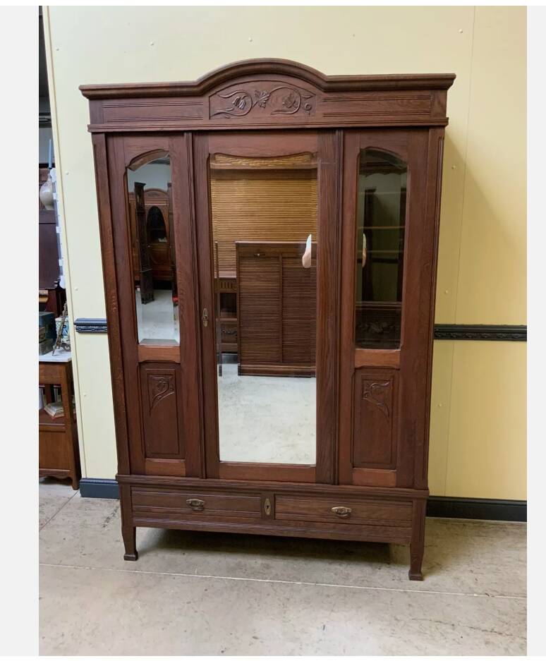 Antique Art Nouveau wardrobe