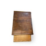 A vintage Italian chest of drawers, made of veneered walnut and solid wood,