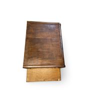 A vintage Italian chest of drawers, made of veneered walnut and solid wood,