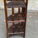 Vintage rattan and wicker corner shelf, 3 tiers