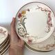 Lot de 9 assiettes à dessert "A la Samaritaine" K&G Lunéville vers 1900