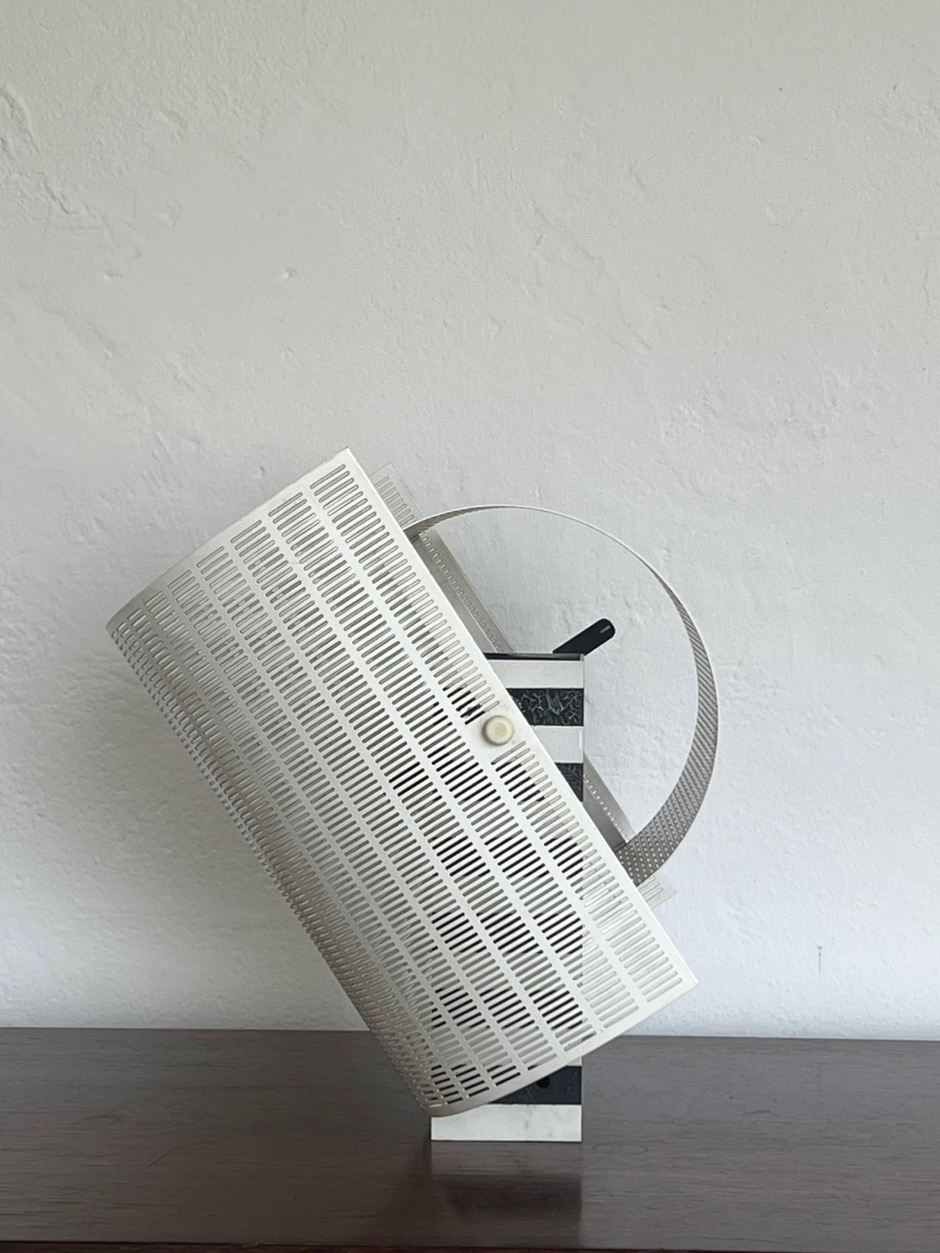 Postmodern Vintage Black White wall Lamp Shogun Mario Botta Artemide 1986 Italy
