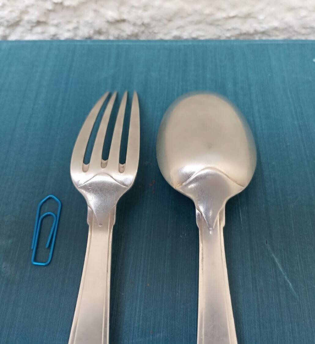 Solid silver fork and spoon Ernest Prost Paris, 1920s-1930s