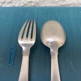Solid silver fork and spoon Ernest Prost Paris, 1920s-1930s