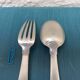 Solid silver fork and spoon Ernest Prost Paris, 1920s-1930s