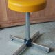 KOR telescopic stool in leatherette