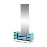Restored Bauhaus Dressing Mirror, Chrome, Steel, Lacquered Wood, Czechia, 1930s