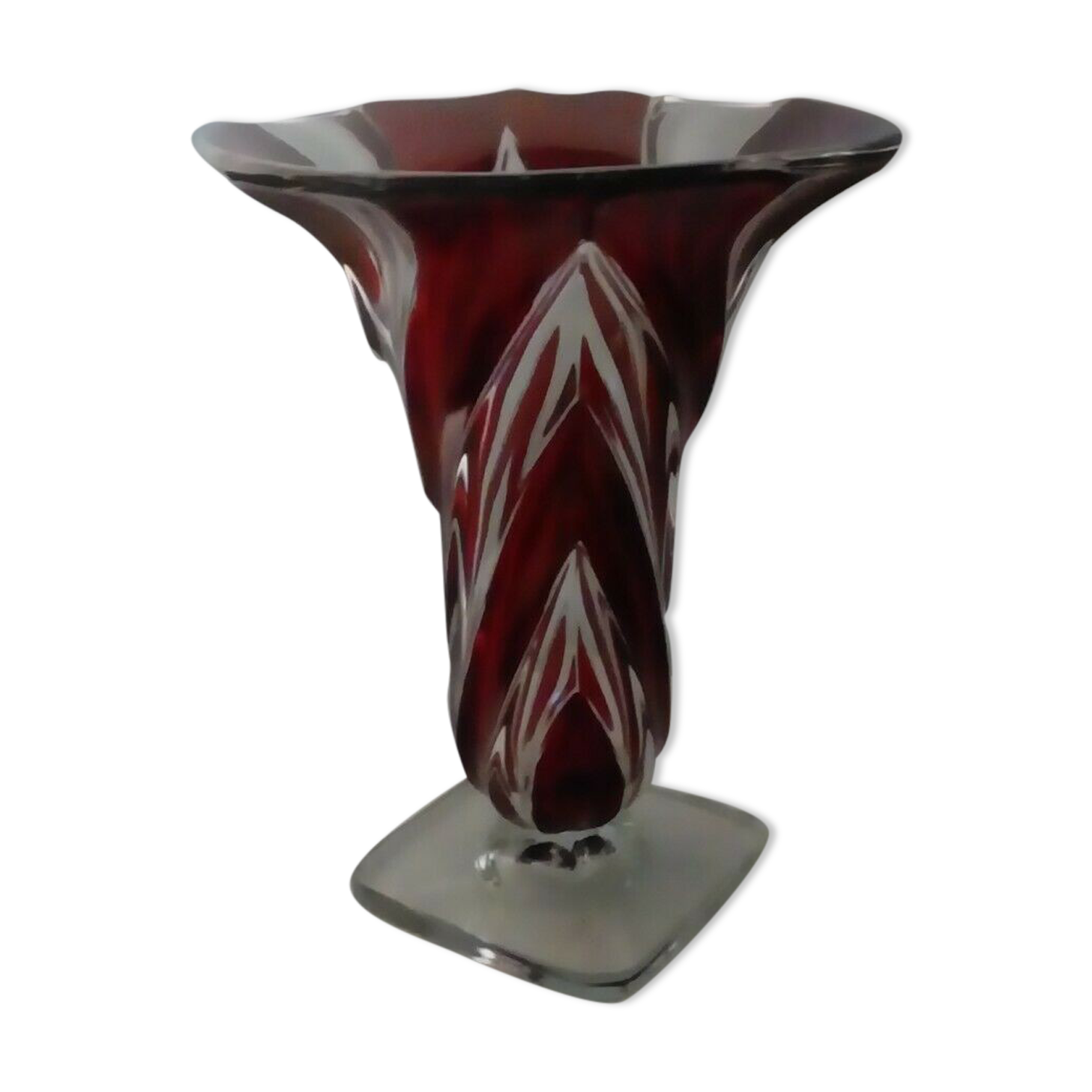 Art deco 1930-1940 coloured glass vase