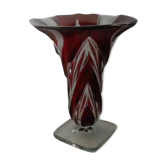 Art deco 1930-1940 coloured glass vase