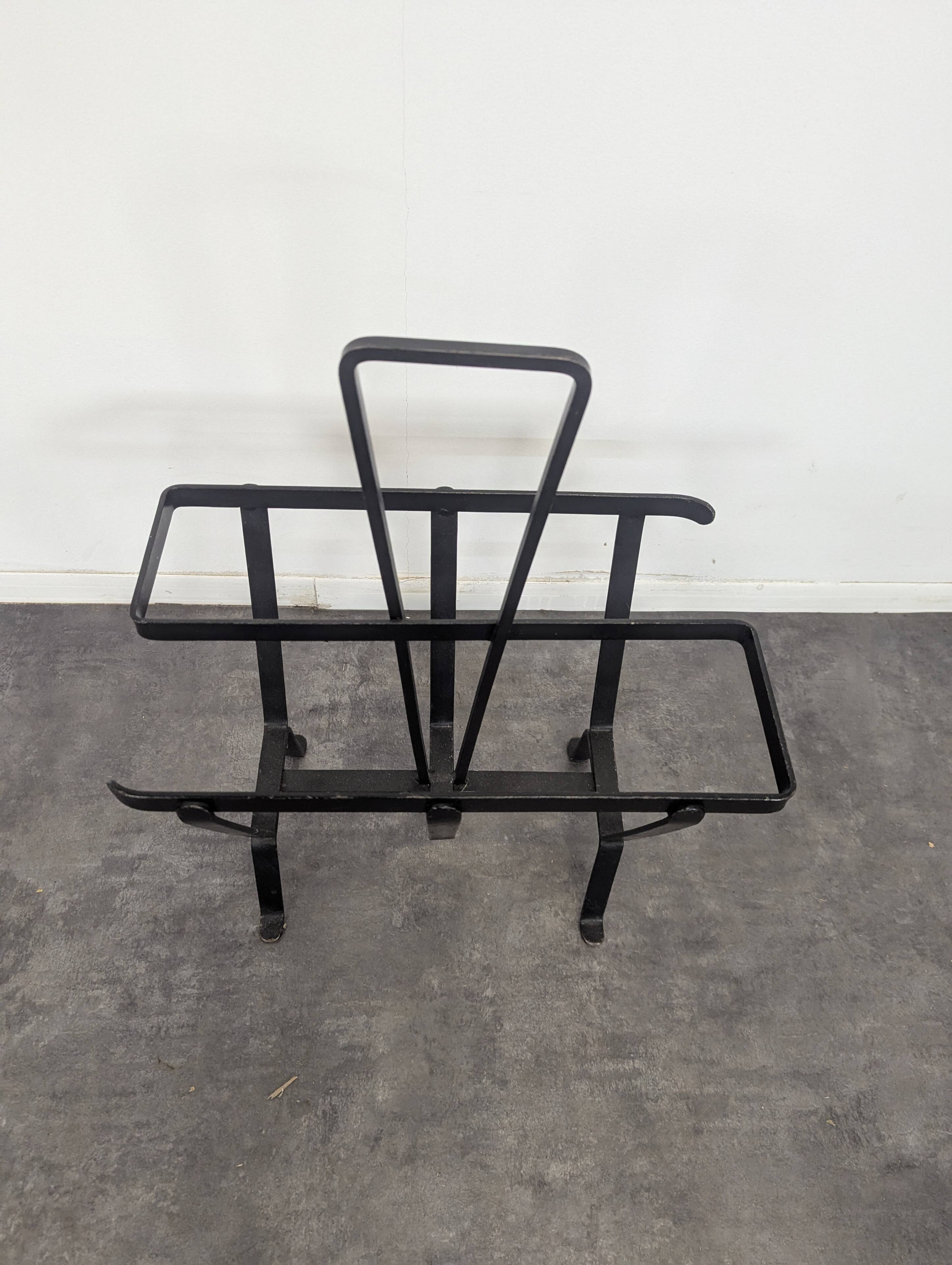 Wrought iron magazine rack