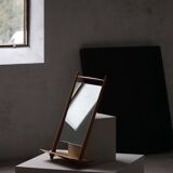 Mid-century Scandinavian floor mirror in wood, 1950–1960