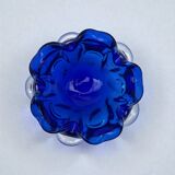 Large blue glass catchall - Murano Venice 1960