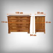 Cherry wood chest of drawers, Louis-Philippe style – 1900