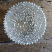 Plafonnier, applique en verre pressé, 1970