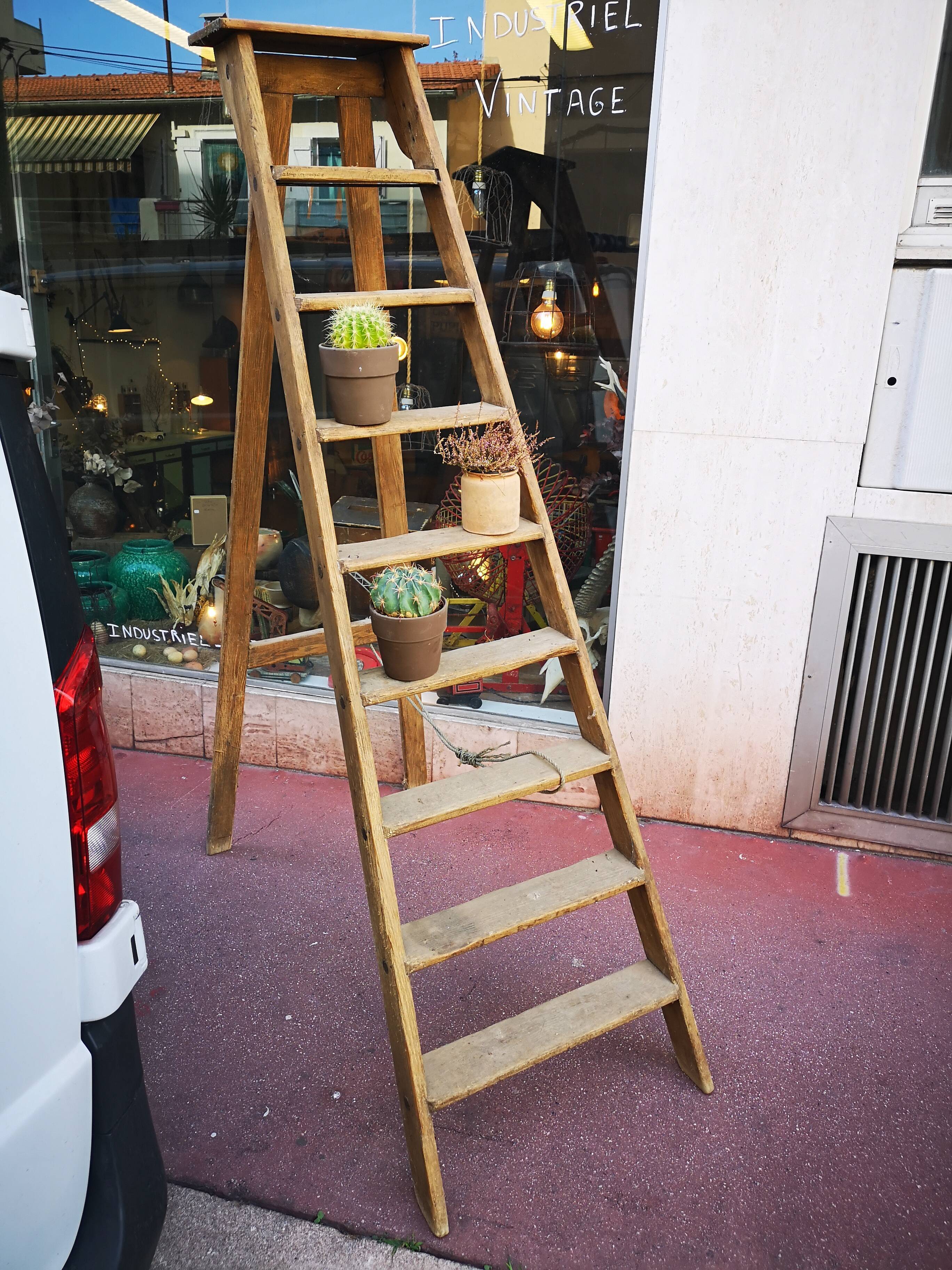 Wooden stepladder old