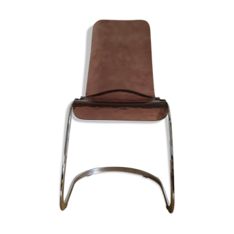 Chaise vintage plexi et chrome 1970s