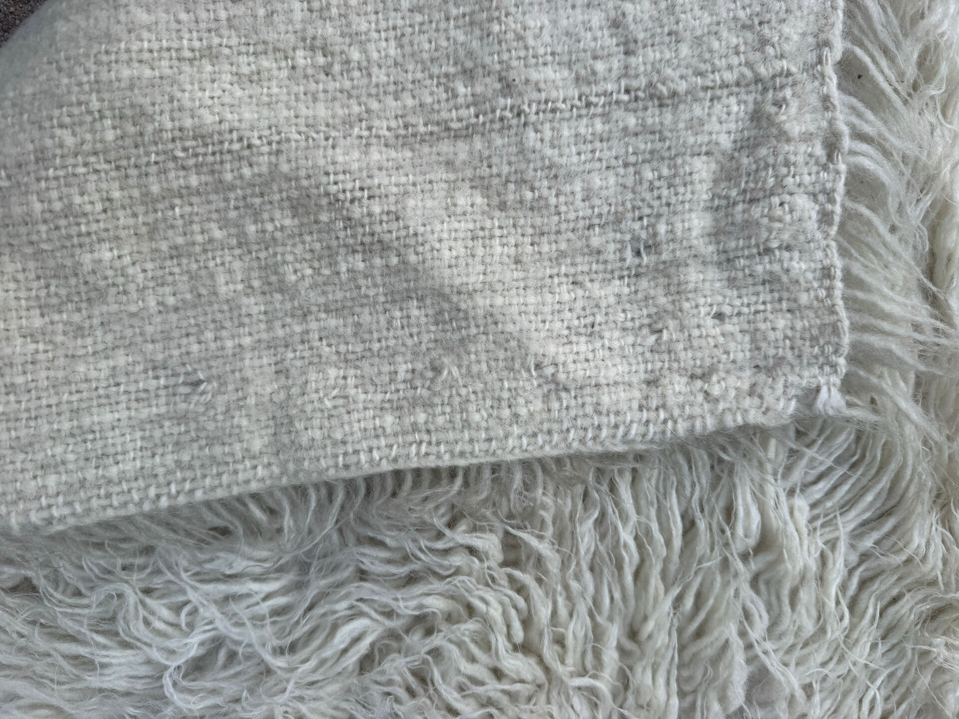 Large Scandinavian Rya rug wool from the 1960s.