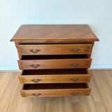 Commode vintage en bois massif, style Louis XV