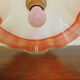 Berlingot pendant lamp from the 60s, white, orange and transparent glass