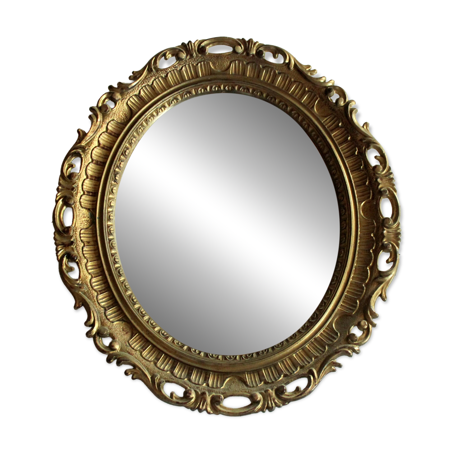 Miroir mural en bois - style florentin - vintage des années 70