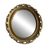 Wooden wall mirror - florentine style - vintage from the 70s