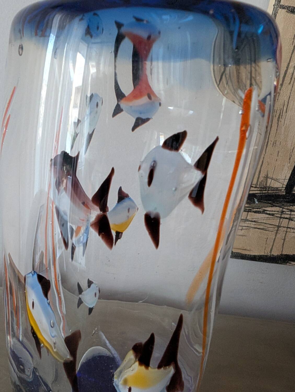 Alfredo Barbini Murano Vase