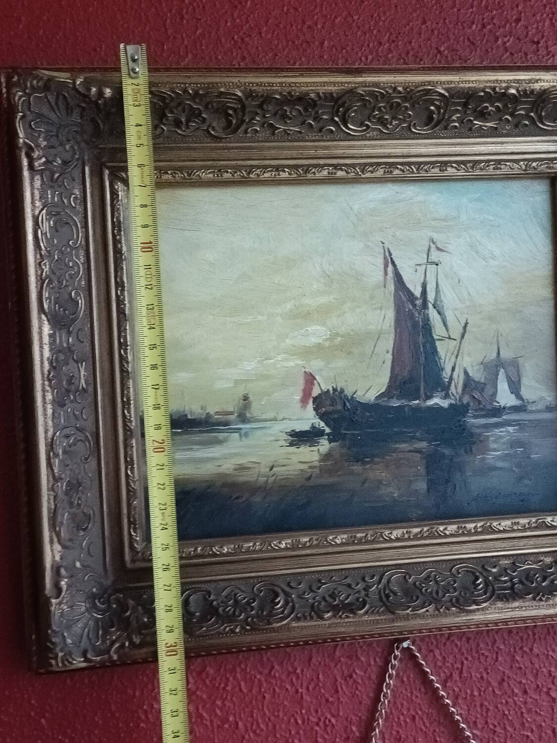 Tableau ancien, marine signée, fin XIXEME
