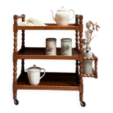 Vintage wooden serving trolley