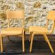 Pair of vintage children's chairs, curved wood circa 1950/1950