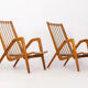 Midcentury Boucle Armchairs by Jan Vanek for ULUV, 1960s, Set of Two