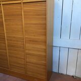 Triple oak notary filing cabinet