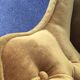 Vintage toad chair velvet gold