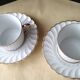 2 White Limoges Porcelain Breakfast or Chocolate Cups