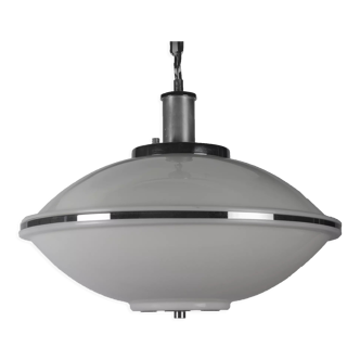 White ufo space age pendant lamp