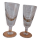 2 old mazagran coffee glasses or absinthe glasses