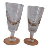 2 old mazagran coffee glasses or absinthe glasses