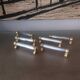 6 silver metal knife holders