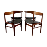 4 chairs Scandinavian 60s teak