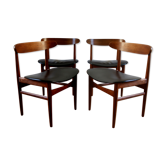 4 chairs Scandinavian 60s teak
