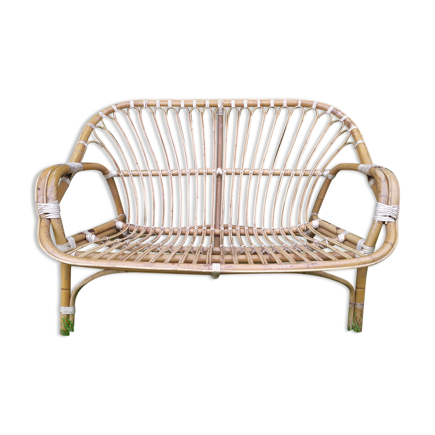 Rattan bench years 50/60