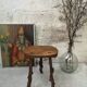 Brutalist chair tripod stool 50 60 patina vintage design