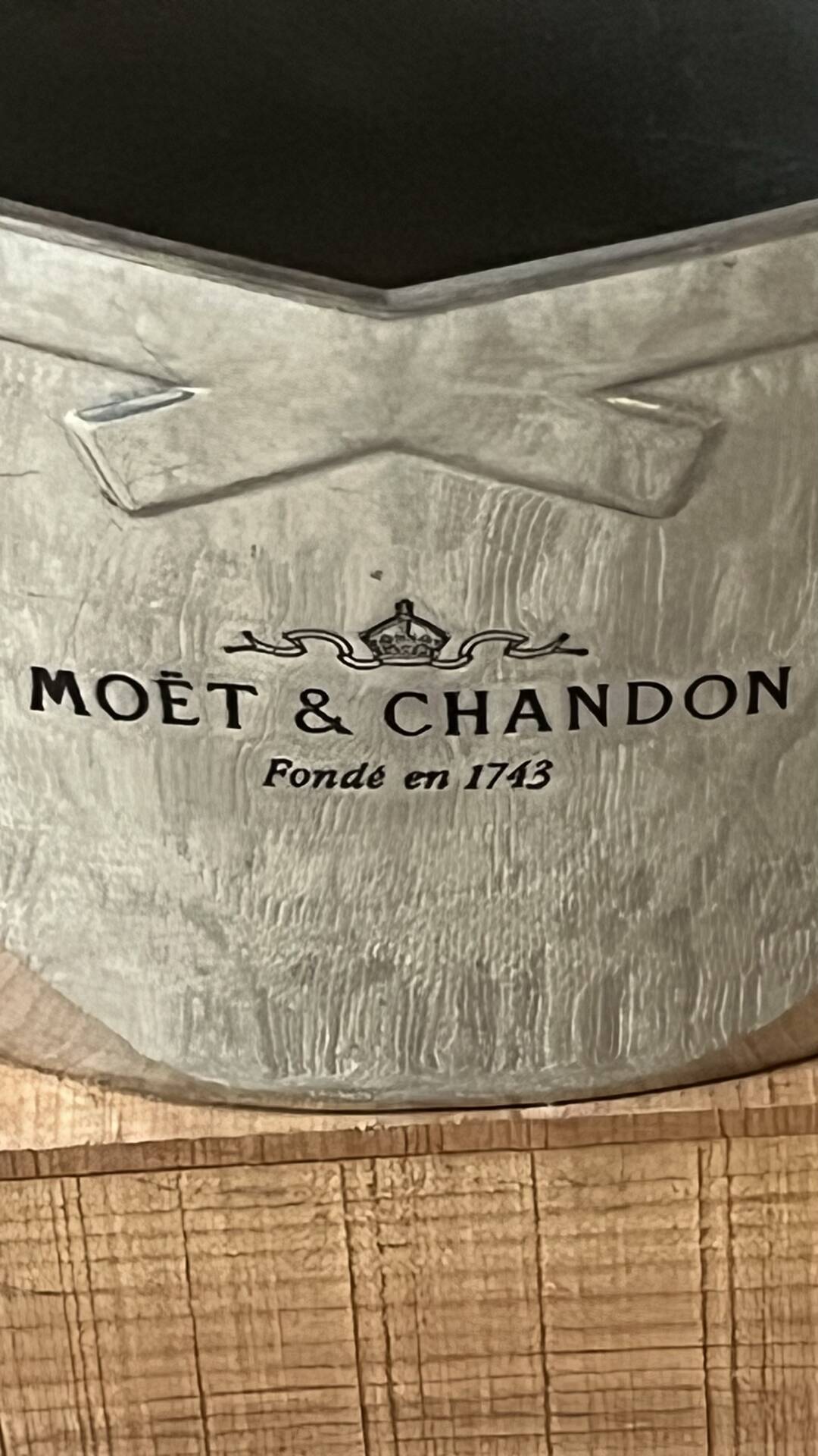 Moet Chandon Pewter Champagne Bucket. Vintage French Magnum Cooler